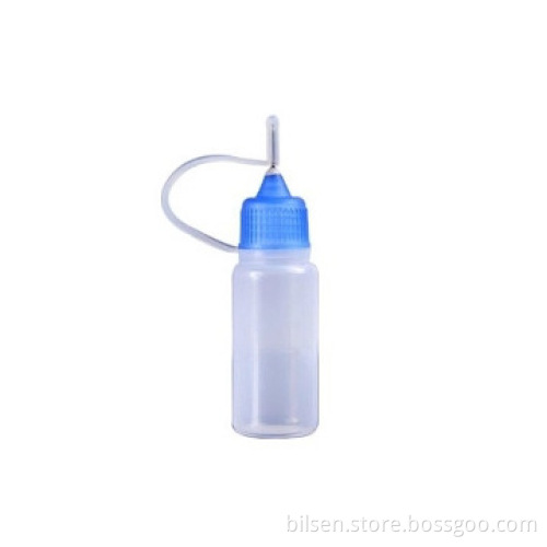 Electronic Cigarette 10ml Clear Plastic Eliquid Bottle with Needle Cap